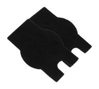 Erhu Anti-skid Pad 2 Pcs Black Open Bottom Support | Cowhide Build, Light in Weight, Convenient to Carry, Wear-resistant Finish for Liuqin and Erhu