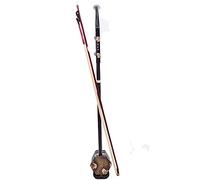 Erhu Chinese Traditional Ethnic Handmade Mahogany Erhu Beginner Adult Test 2-String Violin Instrument Mechanical Copper Shaft (Color : Dark Color)