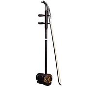 Erhu Chinese Traditional Ethnic Octagonal Ebony Erhu Professional Playing 2-String Violin Instrument Chinese Style Round Plum Blossom Sound Window (Color : Black)