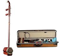 Erhu Instrument, Beginner Chinese 2 Strings Violin With Accessories And Case Hand Carved Ethnic Musical Instrument