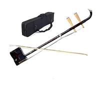 Erhu Instrument Erhu Solid Wood Two Strings Urheen violin Musical Stringed Instruments With Bow And Case Erhu Instrument (Color : Erhu with Black case)