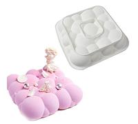 erhumama Bubble Shape Cloud Mousse Cake Silicone Mould Fondant Cake Decorating Baking Tool DIY Chocolate Bread Pan Ice Cream Dessert Making Mold White