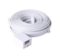 ERHUO 15m BT to BT Extension 4 wire Flat Home Telephone Phone Cable Lead Cable Extension Cable for BT UK Landline Phone Cord Home & Office Fax (15m)