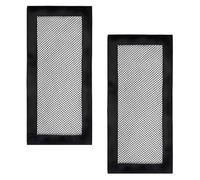 ERHUO 2PCS Car Under Seat Air Vent Cover Anti-Blocking Mesh Grilles Protector 25x11.8cm Black