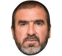Eric Cantona (Beard) Celebrity Mask, Flat Card Face, Fancy Dress Mask