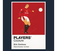 Eric Cantona Chip Man United Icon Frame Men's Hoodie - Navy / L