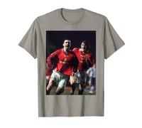 Eric Cantona David Beckham Goal Celebration Man Utd Football T-Shirt