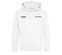 Eric Cantona Logo Kids Hoodie - White / 3-4 years