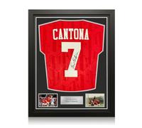 Eric Cantona Signed Manchester United 1992-94 Home Football Shirt. Framed