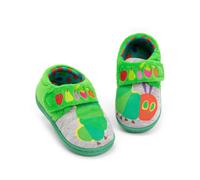Eric Carle Boys Green The Very Hungry Caterpillar Velcro Loafer Slippers - 6 UK Child