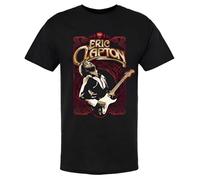 Eric Clapton Men's Vintage Live Photo T-Shirt Black | Officially Licensed Merchandise, Black, Large