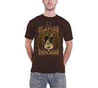 Eric Clapton Unisex Adult Tour 2008 Brown Cotton T-Shirt M
