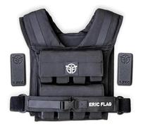 Eric Flag Weighted Vest 20 kg or 10 kg - Adjustable Weighted Vest for Cross Training, Strength Training, Calisthenics and Gym, Comfortable Weighted Vest with Removable Metal Weights, Men and Women
