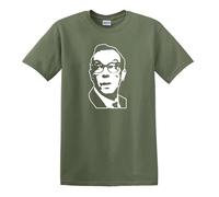 Eric Morecambe Che Guevara Style Morecambe and Wise TV Icon Heavy Cotton T-Shirt Military Green