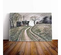 Eric Ravilious Cart On Hill Canvas Print | Gallery Wrapped 30mm Frame Wall Art | 24x16 inches | Ready to Hang | Modern Landscape Picture | Living Room Bedroom Lounge Office