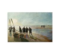 Eric Ravilious Famous Painters' Works（Dangerous Work at Low Tide）Printing Posters Wall Art Painting Canvas Gift Living Room Prints Bedroom Decor Artworks 20x30inch(50x75cm)