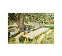 Eric Ravilious Famous Painters' Works（Two Women in A Garden）Printing Posters Picture Print Canvas Wall Paint Arts Decor Modern Home Artworks Gift Idea 16x24inch(40x60cm)