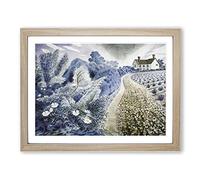 Eric Ravilious House and Field Classic Painting Framed Print | A3 Oak Framed Wall Art | Ready to Hang | Classic Historical Picture | Living Room Bedroom Lounge Office