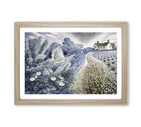 Eric Ravilious House and Field Framed Wall Art Print A2 Oak