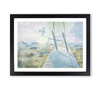 Eric Ravilious Hurricane in Flight 2 Classic Painting Framed Print | A2 Black Framed Wall Art | Ready to Hang | Classic Historical Picture | Living Room Bedroom Lounge Office