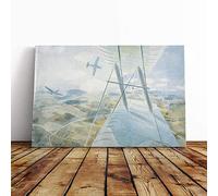Eric Ravilious Hurricane in Flight Vol.2 Canvas Print | Gallery Wrapped 30mm Frame Wall Art | 24x16 inches | Ready to Hang | Modern Picture | Living Room Bedroom Lounge Office