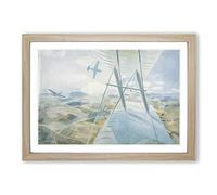 Eric Ravilious Hurricane in Flight Vol.2 Framed Print | A2 Oak Framed Wall Art | Ready to Hang | Modern Nature Picture | Living Room Bedroom Lounge Office