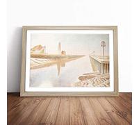 Eric Ravilious Rye Harbour | Framed Wall Art Print | Modern Home Decor Picture | Ready to Hang Artwork for Living Room, Bedroom, Kitchen or Office | Multiple Sizes