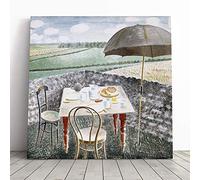 Eric Ravilious Sussex and The Downs Canvas Print | Gallery Wrapped 30mm Frame Wall Art | 20x20 inches | Ready to Hang | Contemporary Picture | Living Room Bedroom Lounge Office