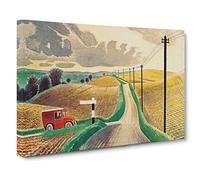 Eric Ravilious The White Horses of Wiltshire Canvas Print | Gallery Wrapped 30mm Frame Wall Art | 24x16 inches | Ready to Hang | Modern Animals Picture | Living Room Bedroom Lounge Office