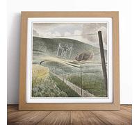 Eric Ravilious The Wilmington Giant | Framed Wall Art Print | Modern Home Decor Picture | Ready to Hang Artwork for Living Room, Bedroom, Kitchen or Office | Multiple Sizes