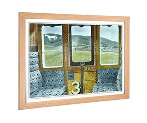 Eric Ravilious Train Landscape Framed Wall Art Print A2 Oak