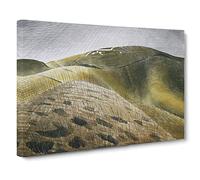 Eric Ravilious Vale of the White Horse Canvas Print | Gallery Wrapped 30mm Frame Wall Art | 24x16 inches | Ready to Hang | Classic Animals Picture | Living Room Bedroom Lounge Office