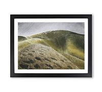 Eric Ravilious Vale of the White Horse Framed Wall Art Print A4 Black