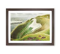 Eric Ravilious Westbury Horse Classic Painting Framed Wall Art Print, Ready to Hang Picture for Living Room Bedroom Home Office Décor, Walnut A2 (64 x 46 cm)