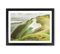 Eric Ravilious Westbury Horse Classic Painting Framed Wall Art Print, Ready to Hang Picture for Living Room Bedroom Home Office Décor, Black A4 (34 x 25 cm)