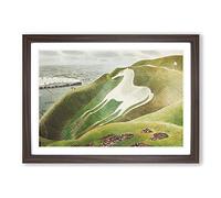 Eric Ravilious Westbury Horse Framed Print | A2 Walnut Framed Wall Art | Ready to Hang | Modern Animal Picture | Living Room Bedroom Lounge Office
