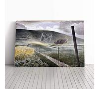 Eric Ravilious Wilmington Giant Canvas Print | Gallery Wrapped 30mm Frame Wall Art | 20x14 inches | Ready to Hang | Modern Picture | Living Room Bedroom Lounge Office