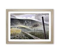 Eric Ravilious Wilmington Giant Framed Print | A2 Oak Framed Wall Art | Ready to Hang | Modern Nature Picture | Living Room Bedroom Lounge Office