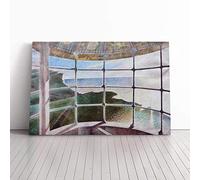 Eric Ravilious Window | Canvas Wall Art Print | Framed & Ready to Hang Picture | Modern Home Decor for Living Room, Bedroom, Kitchen or Office | 24x16 Inches