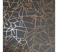 Erica Wakerly Angles Copper Rose and Lead Grey Wallpaper - 10m roll