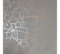 Erica Wakerly ANGLES Copper Rose and Zinc Grey Wallpaper - A4 sample