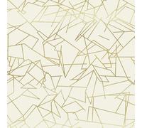 Erica Wakerly ANGLES Gold and Cream Wallpaper - 10m roll