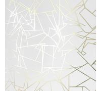 Erica Wakerly Angles Gold and White Wallpaper - 10m roll
