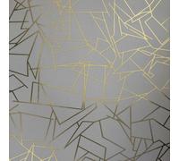 Erica Wakerly Angles Gold and Zinc Grey Wallpaper - A4 sample