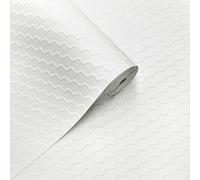 Erica Wakerly BUZZ White Flock Wallpaper - A4 sample
