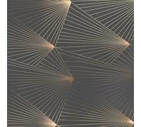Erica Wakerly FAN Copper Rose and Lead Grey Wallpaper - A4 sample