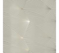 Erica Wakerly Fan Pewter and Limestone Wallpaper - 10m roll