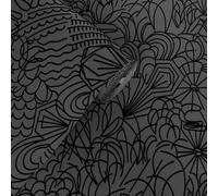 Erica Wakerly POP Black Flock Wallpaper - 10m roll