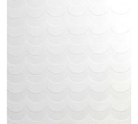 Erica Wakerly Scoop White Flock Wallpaper - A4 sample