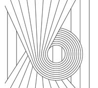 Erica Wakerly Spiral Black and White Wallpaper - A4 sample